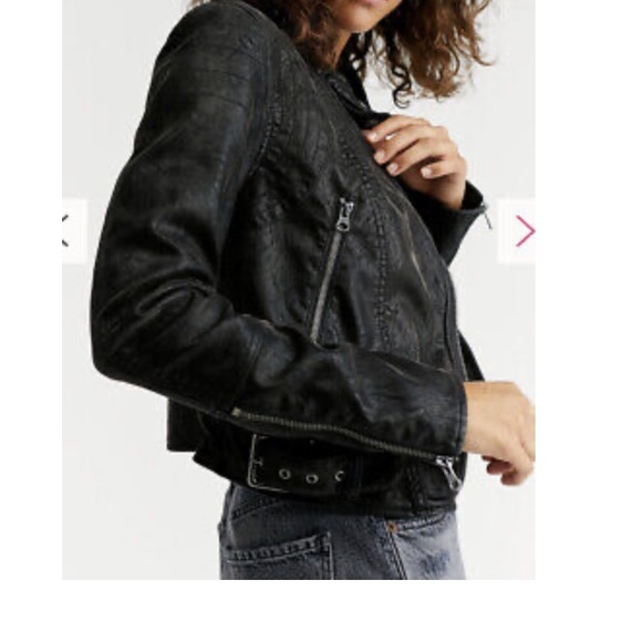 We The People Fenix Vegan Leather Moto Biker Jacket Black - Picture 4 of 8